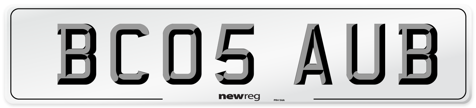 BC05 AUB Number Plate from New Reg